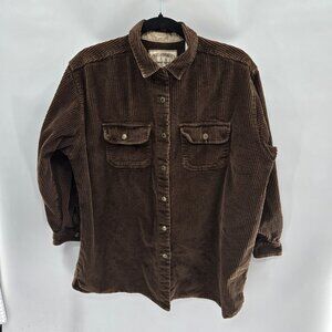 Vintage Best Authentic The Great Outdoors Brown 100% Cotton Corduroy Large